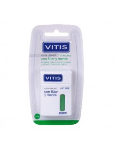 VITIS CINTA DENTAL CON CERA, FLÚOR Y MENTA 50M