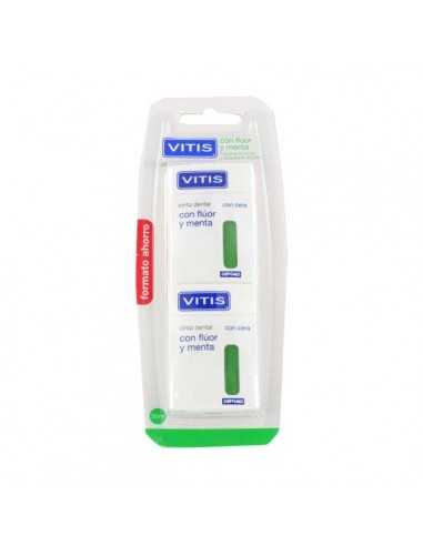 VITIS CINTA DENTAL CON CERA, FLÚOR Y MENTA 50M 2UND