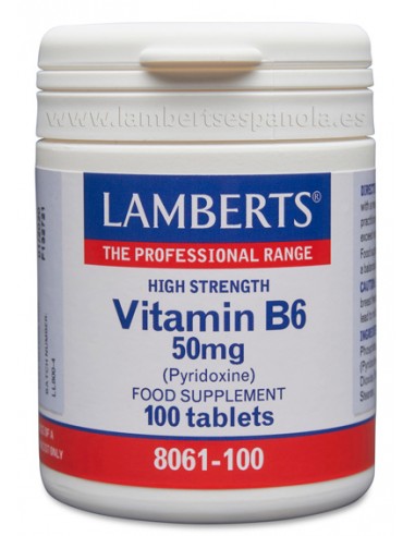 LAMBERTS VITAMINA B6 50 MG 100 TABLETAS