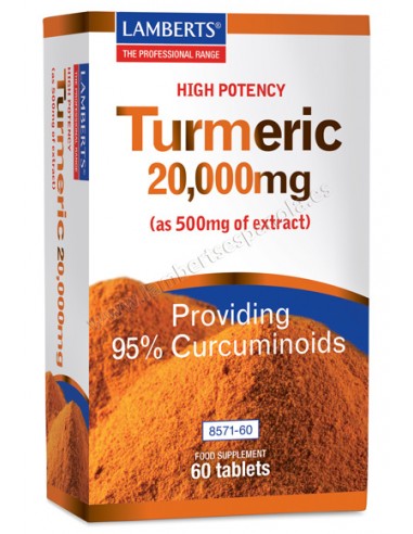 LAMBERTS TURMERIC 20,000MG 60 TAB