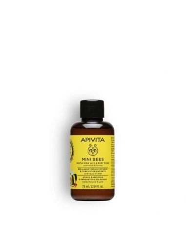 GEL-CHAMPU SUAVE PARA NIÑOS CALENDULA Y MIEL FORMATO VIAJE 75 ML