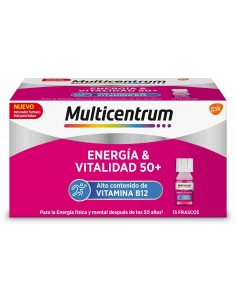 MULTICENTRUM ENERGIA & VITALIDAD 50+ 30 FRASCOS 7 ML SABOR FRAMBUESA