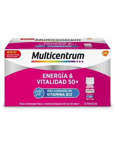 MULTICENTRUM ENERGIA & VITALIDAD 50+ 30 FRASCOS 7 ML SABOR FRAMBUESA
