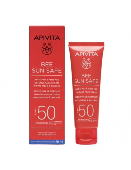 APIVITA BEE SUN SAFE CREMA ANTIEDAD Y ANTIMANCHAS SPF50 50ML