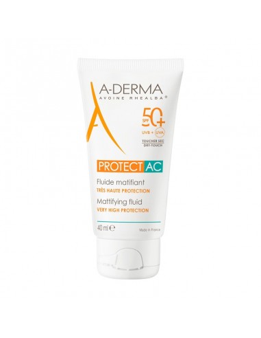 A-DERMA PROTECT AC FLUIDO SOLAR FACIAL MATIFICANTE SPF50+ 40ML