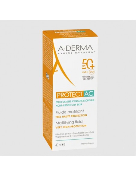 A-DERMA PROTECT AC FLUIDO SOLAR FACIAL MATIFICANTE SPF50+ 40ML