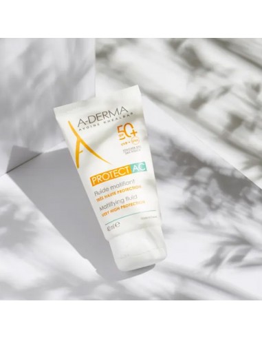 A-DERMA PROTECT AC FLUIDO SOLAR FACIAL MATIFICANTE SPF50+ 40ML