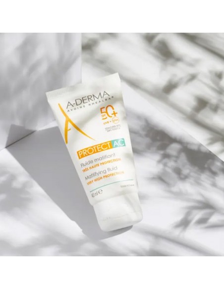 A-DERMA PROTECT AC FLUIDO SOLAR FACIAL MATIFICANTE SPF50+ 40ML