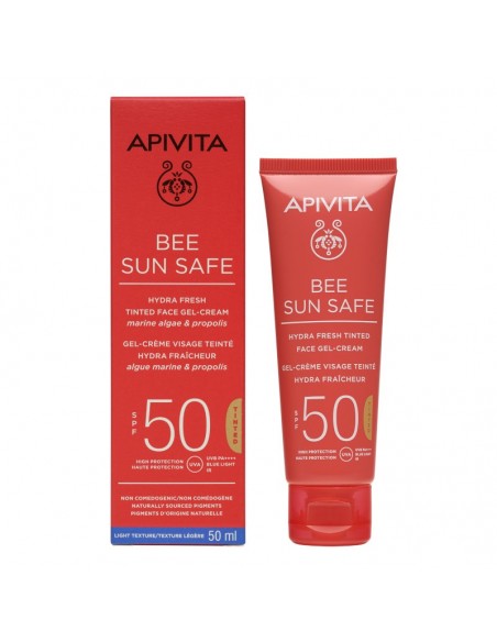 APIVITA BEE SUN SAFE HYDRA FRESH GEL CREMA SPF50 CON COLOR 50ML
