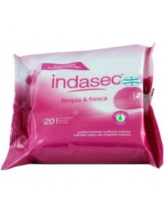 INDASEC TOALLITAS INTIMAS 20 U