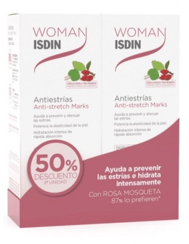 ISDIN WOMAN ANTIESTRIAS PACK DOBLE 50% DTO 2º UNIDAD