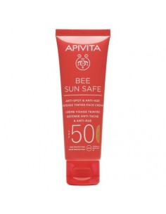 APIVITA BEE SUN SAFE CREMA ANTIEDAD Y ANTIMANCHAS CON COLOR SPF50 50ML