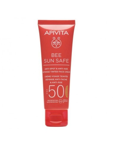 APIVITA BEE SUN SAFE CREMA ANTIEDAD Y ANTIMANCHAS CON COLOR SPF50 50ML