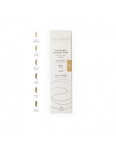 AVENE COUVRANCE BASE MAQUILLAJE FLUIDA CORRECTORA BEIGE 30ML