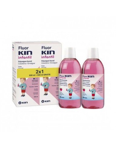 FLUOR KIN INFANTIL ENJUAGUE BUCAL 2X1...