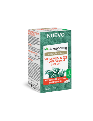 ARKOCAPSULAS VITAMINA D3 100% VEGETAL...