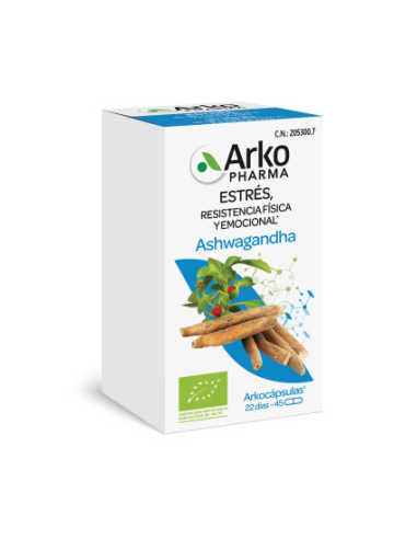 ARKOCAPSULAS ASHWAGANDHA BIO  45...