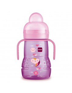 MAM BIBERON TRAINER+ BETTER TOGETHER COLOR ROSA 220ML