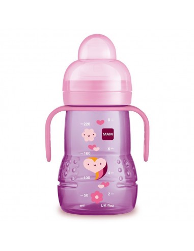 MAM BIBERON TRAINER+ BETTER TOGETHER COLOR ROSA 220ML