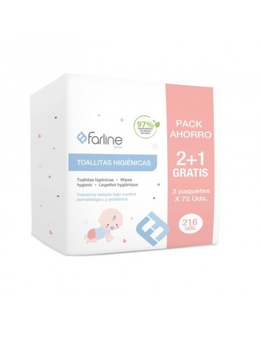 FARLINE TRI-PACK TOALLITAS BEBE 3 X...