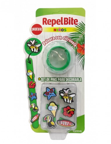 REPEL BITE NIÑOS PULSERA CON...