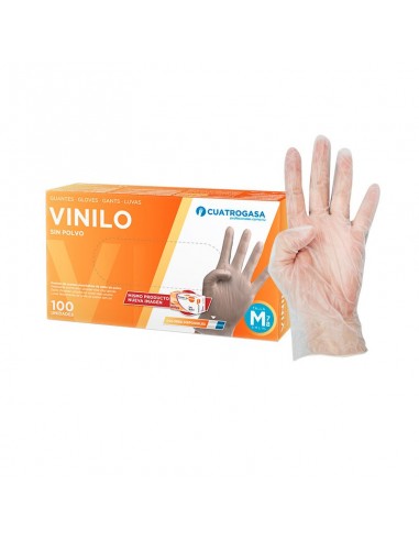 GUANTE VINILO S/P IBEROCEL TALLA M 100 U