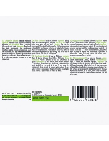 ALDOUS MELATONINA PURA 500COMP 1MG
