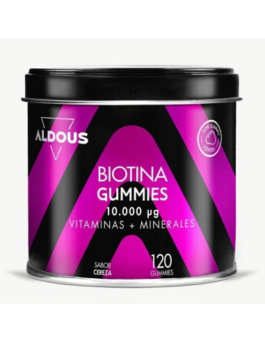 ALDOUS BIOTINA EN GOMINOLAS 120 GUMMIES