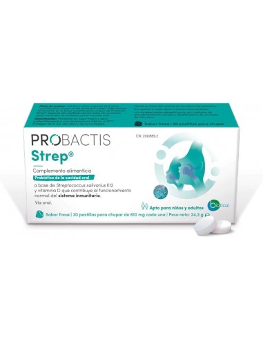 PROBACTIS STREP FRESA  30 PASTILLAS...