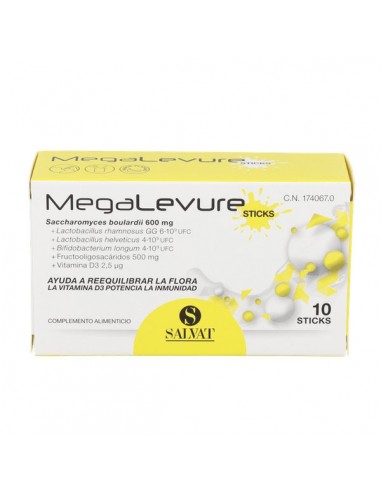 MEGALEVURE  10 STICKS (SACCHAROMYCES...