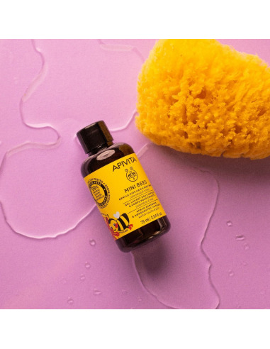 APIVITA MINI BEES FORMATO DE VIAJE GEL CHAMPÚ SUAVE PARA NIÑOS 75ML