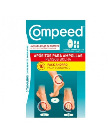 COMPEED AMPOLLAS SURTIDO 3 TAMAÑOS PACK AHORRO 10UDS