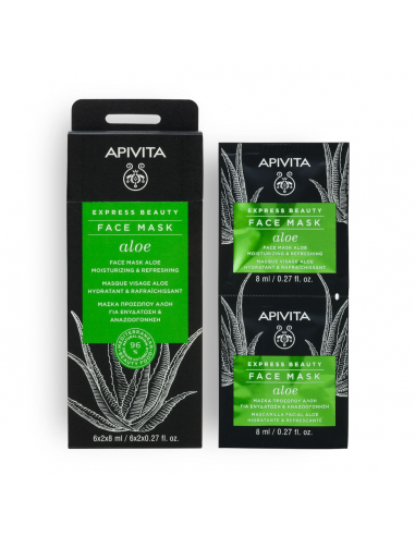 APIVITA EXPRESS BEAUTY MASCARILLA FACIAL HIDRATANTE Y REFRESCANTE 2X8ML