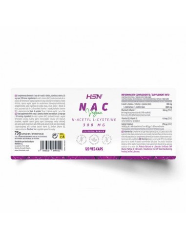 HSN NAC (N ACETIL CISTEINA) 300MG 120...