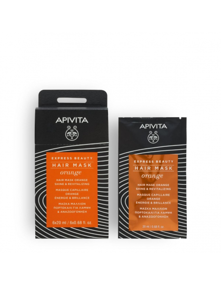 APIVITA EXPRESS BEAUTY MASCARILLA CAPILAR BRILLO Y VITALIDAD 20ML
