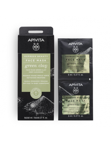 APIVITA EXPRESS BEAUTY MASCARILLA FACIAL LIMPIAEZA PROFUNDA GREEN CLAY