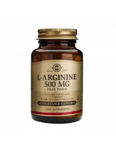 SOLGAR L-ARGININA 50 CÁPSULAS VEGETALES 500MG