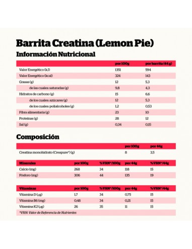 BARRITA CREATINE BAR LEMON PIE