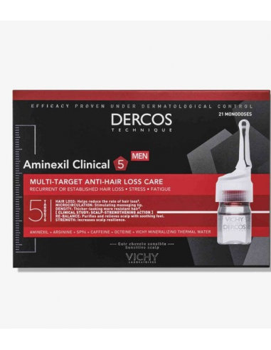 VICHY DERCOS AMINEXIL CLINICAL 5 HOMBRE 6ML