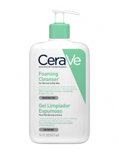 CERAVE GEL LIMPIADOR ESPUMOSO 473ML