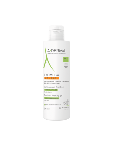 A-DERMA EXOMEGA CONTROL GEL ESPUMOSO EMOLIENTE ANTIIRRITACIÓN 500ML