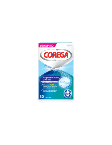 COREGA OXÍGENO BIO-ACTIVO 3 MINUTOS 66 TABLETAS