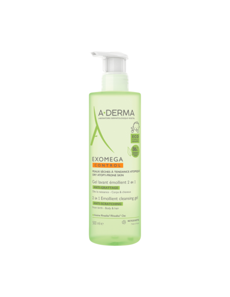 A-DERMA EXOMEGA CONTROL GEL LIMPIADORA 2 EN 1 ANTI-IRRITACIÓN 500ML