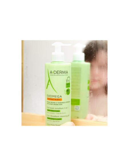 A-DERMA EXOMEGA CONTROL GEL LIMPIADORA 2 EN 1 ANTI-IRRITACIÓN 500ML