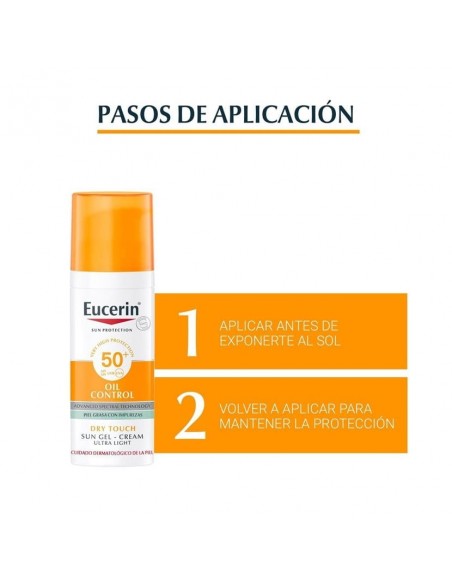 EUCERIN SUN GEL CREMA OIL CONTROL DRY TOUCH FPS50+ 50ML