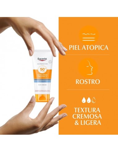 EUCERIN SUN PROTECTION SUN FACE SENSITIVE PROTECT CREAM FPS50+ 50ML