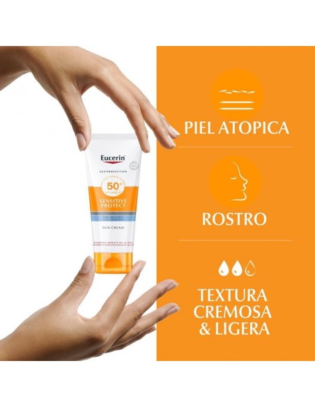 EUCERIN SUN PROTECTION SUN FACE SENSITIVE PROTECT CREAM FPS50+ 50ML