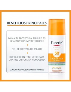 EUCERIN SUN FACE OIL CONTROL FPS50+ TONO MEDIO 50ML 2