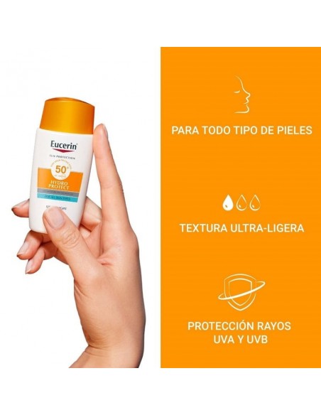EUCERIN SUN FACE HYDRO PROTECT ULTRA LIGHT FLUID FPS50+ 50ML