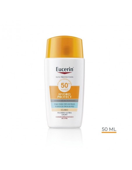 EUCERIN SUN FACE HYDRO PROTECT ULTRA LIGHT FLUID TINTE CLARO SPF50+ 50ML